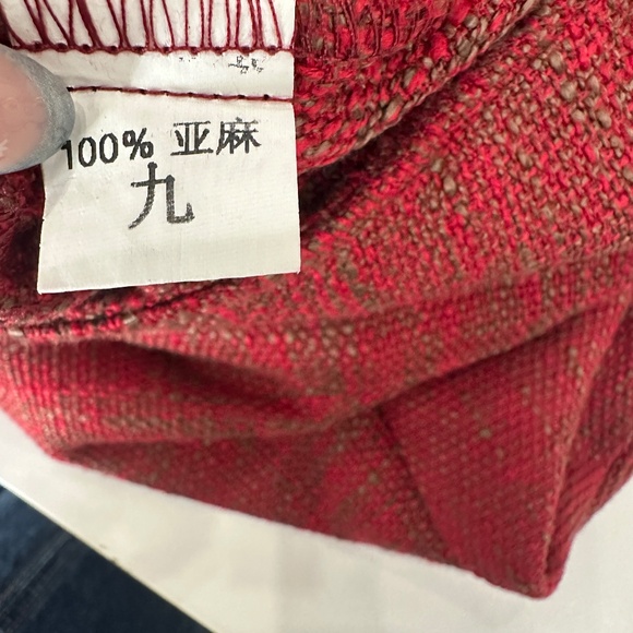 Emmanuel Red Harem Crotch Drop Pants Size Medium(No Size Tag) - Picture 8 of 9